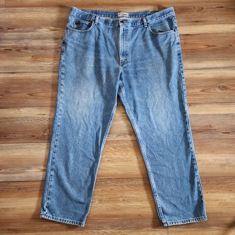 L.L. Bean Straight Leg Jeans Mens 44x30 Blue Double L Classic Fit